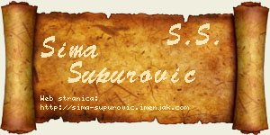 Sima Supurović vizit kartica